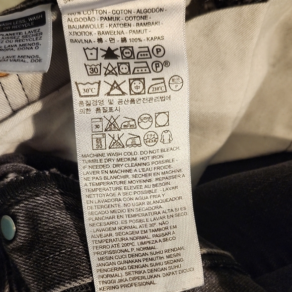 Levi's 501 Men's Black Straight Jeans, W36 X L34 - Picture 4 of 9